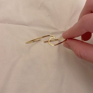 adjustable gold wave bracelet